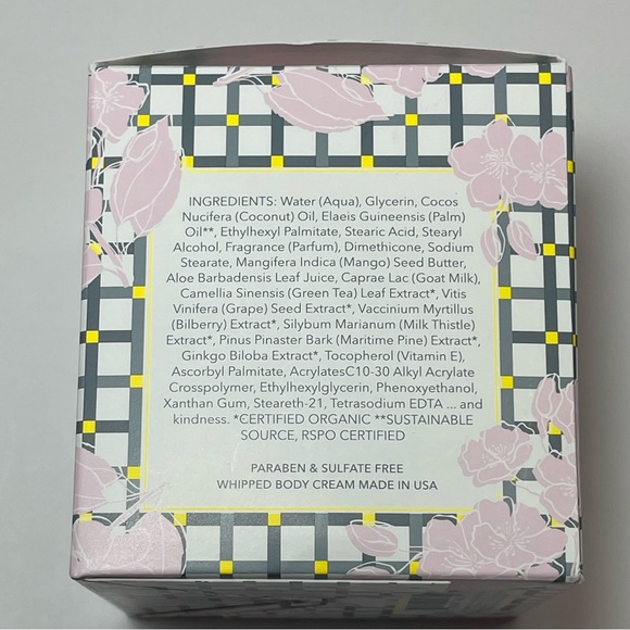 Beekman 1802 New Sealed Cherry Blossom Whipped Goat Milk Body Cream Jar 8 fl oz - Picture 4 of 7